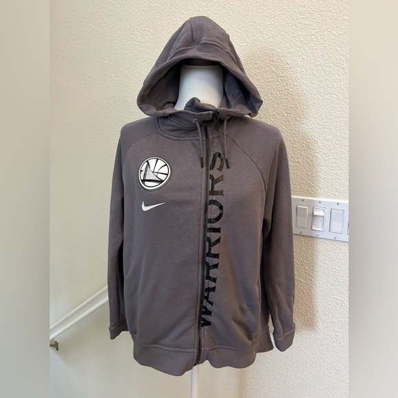 Tops - Nike Golden State Warriors Hoodie Sweatshirt Womens Medium Gray full zip